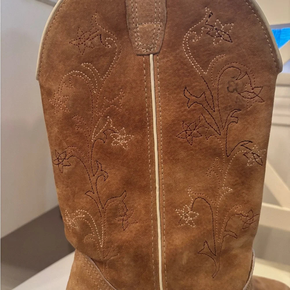 Wolverine suede Cowboy boots, Western wear brown Size 8 - Picture 6 of 8